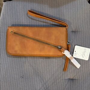 free people faux Leather Wristlet Wallet
